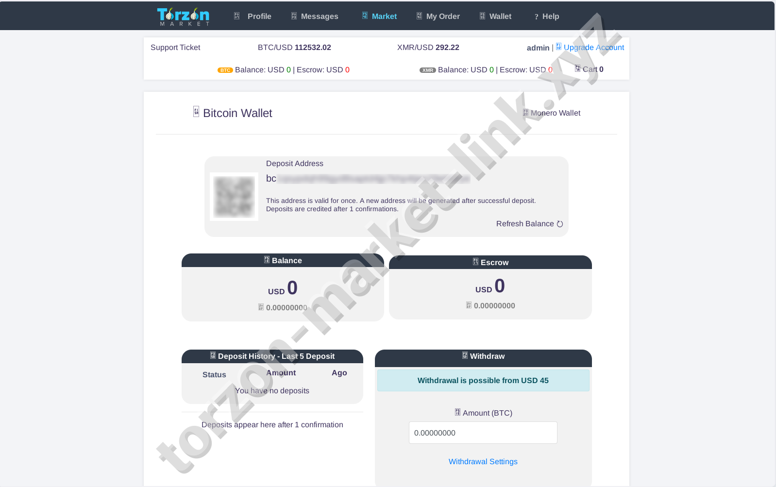 Torzon Market Bitcoin Wallet via Official Link